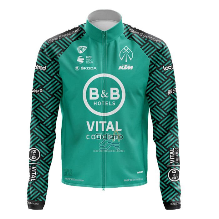 Vital Concept-bb Hotels Ropa Ciclismo Culotte Largo 2020 Hombre Mangas Largas Blanco Verde